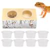 Generic Gecko Feeding Ledge, Magnetic Food Bowl with 10 Compartments view 1