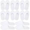 20 Pairs of White Disposable Cotton Slippers for Hotels and Airlines view 1