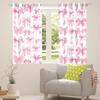Homewish Pink Bowknot Blackout Curtains, 175 x 140 cm (H x W), 2 Panels view 2