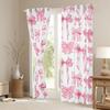 Homewish Pink Bowknot Blackout Curtains, 175 x 140 cm (H x W), 2 Panels view 4