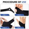 Cosblisvia 12-Piece Arthritis Glove Set with Right and Left Thumb Supports, for Crocheting, Knitting and Sewing (Black) view 4