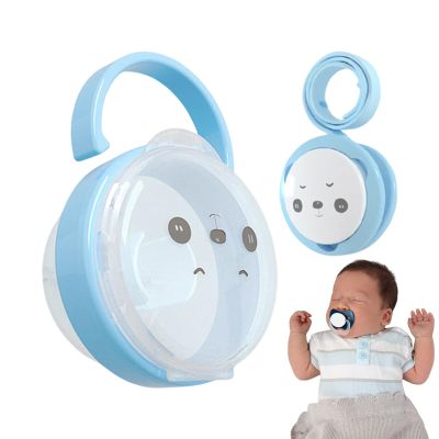 Pacifier Holder and Chain Set, Pacifier Box with Secure Holder | Lightweight PP Organizer for Diaper Bags, Strollers, Travel, and Accessories for Boys, Girls, and Parents