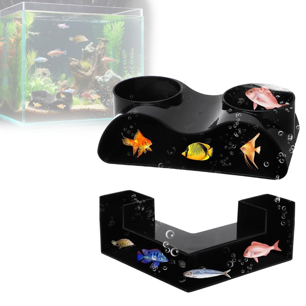 Underground Aquarium Tunnel Hideout, 2-Piece Fish and Shrimp Cave Set