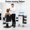 LKHDONG Salon Rolling Cart, 6-Tier Hairdressing Trolley with 5 Drawers and Casters, White view 3