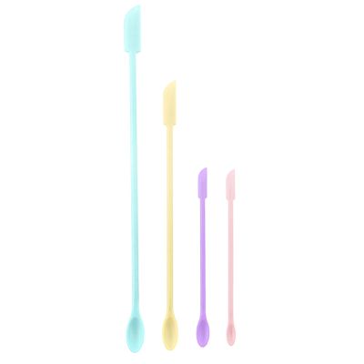 Silicone Spatulas, 4-Piece Set, Double-Ended Mini Cosmetic Spatulas
