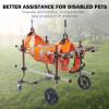 Adjustable 4-Wheel Dog Wheelchair for Pets with Limited Mobility view 2