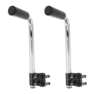 Wheelchair Handle Extensions, Silver, Stainless Steel, 2-Pack