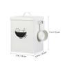 TOMETURE Iron Pet Food Container, Airtight, White, 1 Set view 2