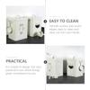 TOMETURE Iron Pet Food Container, Airtight, White, 1 Set view 3