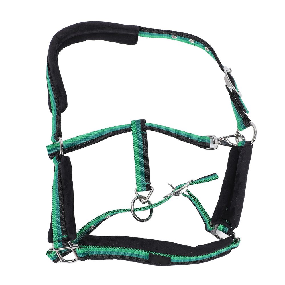 TengXiCLP Adjustable Nylon Horse Halter with Padded Chin and Neck, Size L