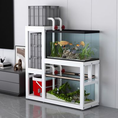 Multifunctional Aquarium Stand, Multi-Tier Storage Cabinet for Aquariums, Easy Installation, Suitable for Hotels, Living Rooms, Balconies, and Offices (Style A, 65 x 45 cm / 25.6 x 17.7 in)