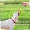 Bemonew 3-Inch Yellow Rubber Dog Ball with Rope view 2