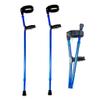 Height-Adjustable Aluminum Forearm Crutches with Full Cuffs view 1