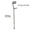 Height-Adjustable Aluminum Forearm Crutches with Full Cuffs view 2