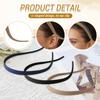 3-Pack Thin Toothed Zigzag Headbands for Women, Non-Slip, Black/Khaki/Navy view 3