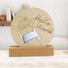 Wooden Newborn Hospital Bracelet Keepsake Holder with Engraved Baby Details view 2