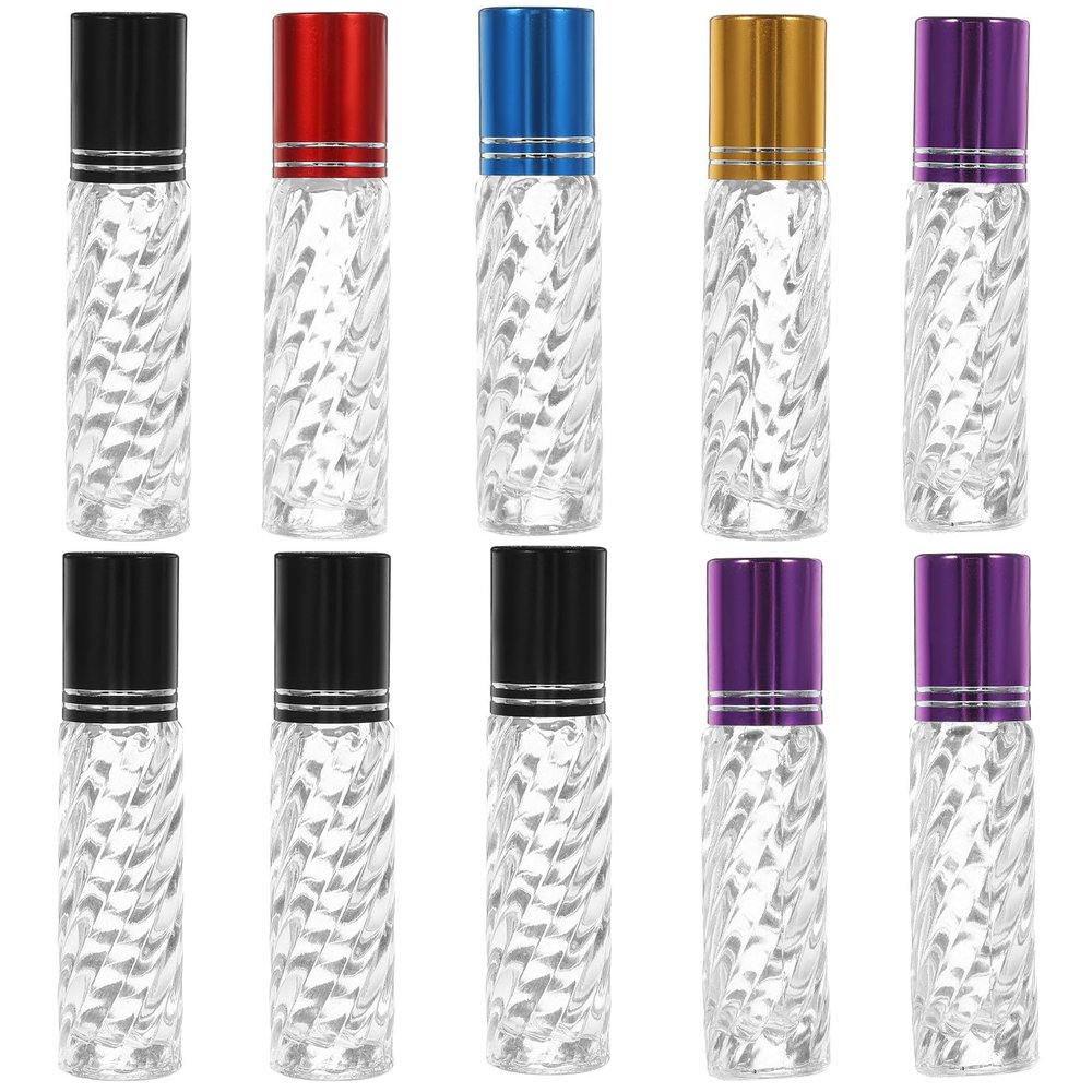 SOLUSTRE 5 mL Refillable Glass Roll-On Bottles for Travel