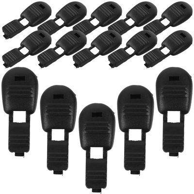 Nylon Cord Stoppers for Cyclists and Runners, 100 Pieces, Black