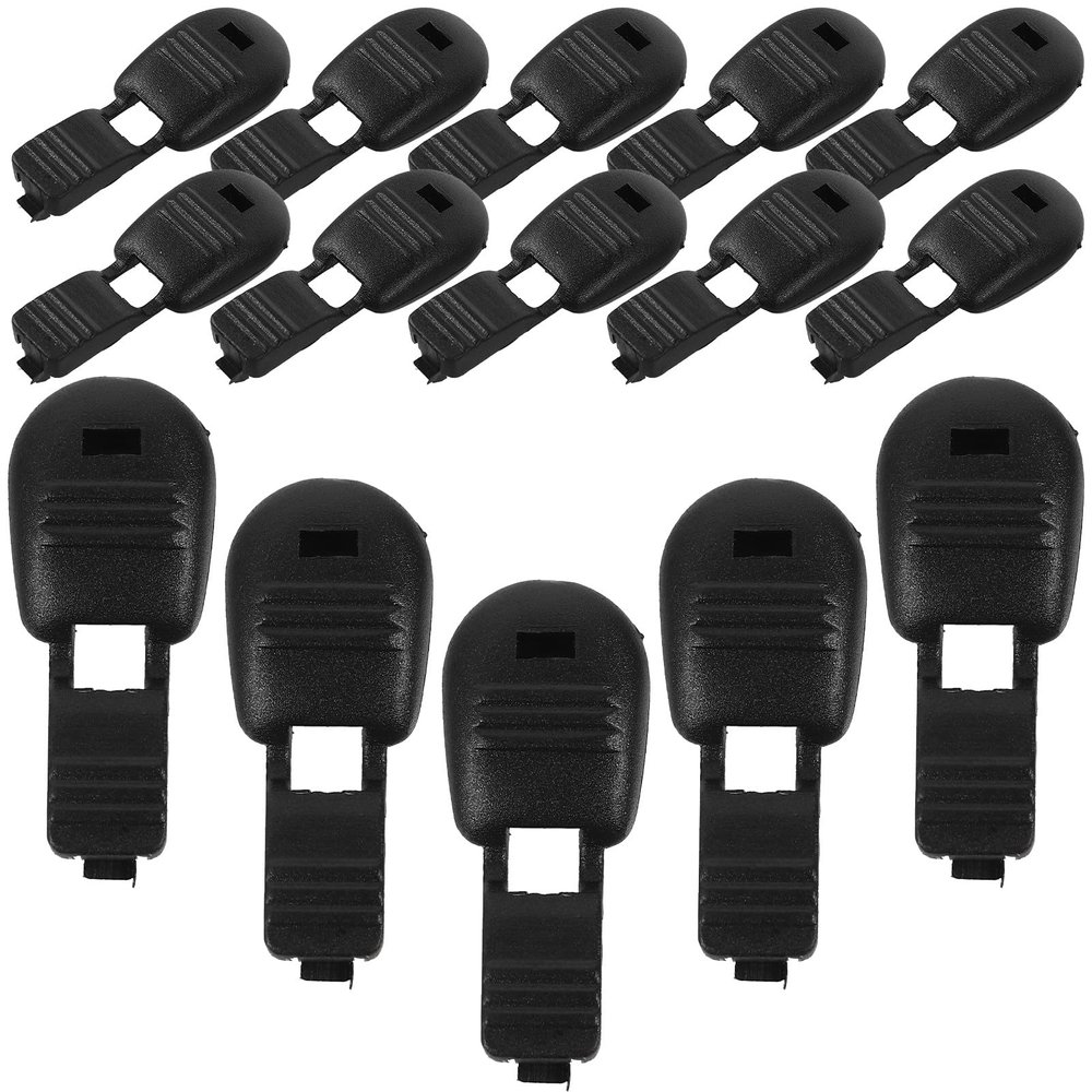 Nylon Cord Stoppers for Cyclists and Runners, 100 Pieces, Black