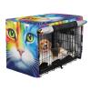 Cat Neon UV-Resistant Dog Crate Cover with Bottom Buckles and Mesh Windows, Size M view 2
