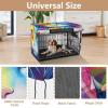 Cat Neon UV-Resistant Dog Crate Cover with Bottom Buckles and Mesh Windows, Size M view 4