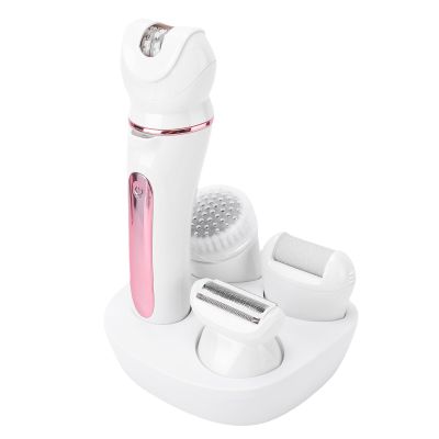 5-in-1 Women's Epilator, Cordless Wet & Dry, Facial Massage, Pedicure, Light Pink