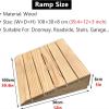 Threshold Ramp, Non-Slip Wooden Entry Ramp for Wheelchairs, 3–8-Inch Heights view 2