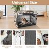 Windproof Dog Crate Cover, Mesh, Gray, XL view 4