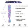 ZXTGBQ 2-Piece 24-Inch Jumbo Braid Extensions, Kanekalon Synthetic Hair, 3-Color Blend view 3