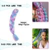 ZXTGBQ 2-Piece 24-Inch Jumbo Braid Extensions, Kanekalon Synthetic Hair, 3-Color Blend view 4