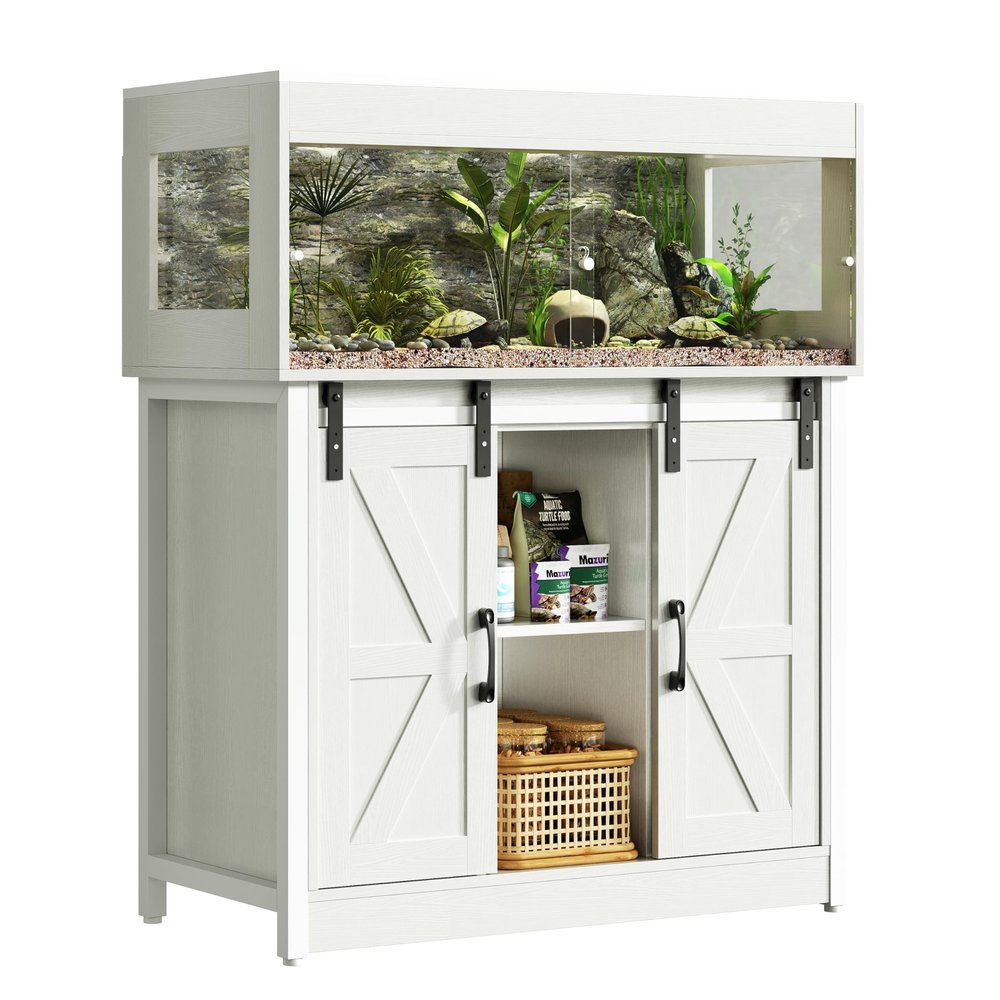 Herture Reptile Terrarium with Cabinet for 90 x 46 x 41 cm Terrarium
