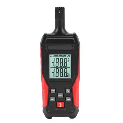 Digital Temperature and Humidity Meter, Thermometer Hygrometer with Backlit Display and Data Storage, Portable Electronic Min/Max Detector