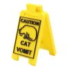 Cat Vomit Sign Caution - 3D Printed Novelty Warning Sign view 1