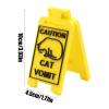 Cat Vomit Sign Caution - 3D Printed Novelty Warning Sign view 2