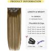 Edge Clip-In Human Hair Extensions, 7-Piece Remy Set, Invisible PU, Straight, Dark Brown, 20 in view 3