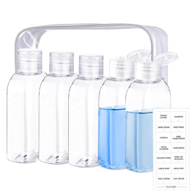 Transparent Refillable Leakproof Toiletry Travel Bottles