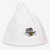 Sotra 100% Cotton Terry Sauna Cap, Unisex, White view 1
