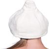 Sotra 100% Cotton Terry Sauna Cap, Unisex, White view 4