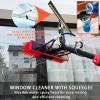 Telescopic Window Cleaning Brush with Squeegee and Soap Dispenser for Solar Panels and High Windows view 3
