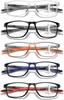 Multifocal Progressive Blue-Light-Blocking Reading Glasses for Women and Men, Black/Red, +2.5 view 2