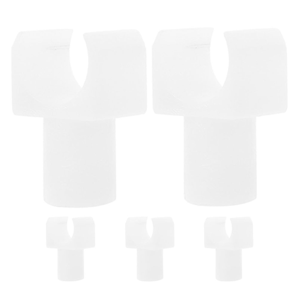 White Seat Rail Guides for Wheelchairs and Transport Chairs, 5 Pieces