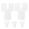 White Seat Rail Guides for Wheelchairs and Transport Chairs, 5 Pieces view 1