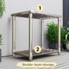 Aquarium Stand with Wheels, Sturdy Stainless Steel Cart for Home or Office, Stable Design with Practical Storage view 2