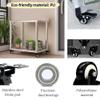 Aquarium Stand with Wheels, Sturdy Stainless Steel Cart for Home or Office, Stable Design with Practical Storage view 3