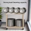 Aquarium Stand with Wheels, Sturdy Stainless Steel Cart for Home or Office, Stable Design with Practical Storage view 4