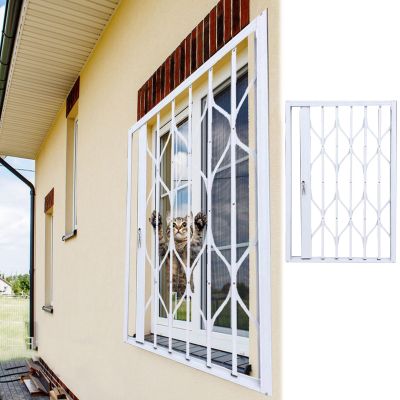 Adjustable White Pet Window Safety Guard, 90 x 180 cm