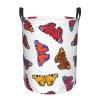 Round Butterfly Storage Basket, Waterproof Laundry Hamper view 1