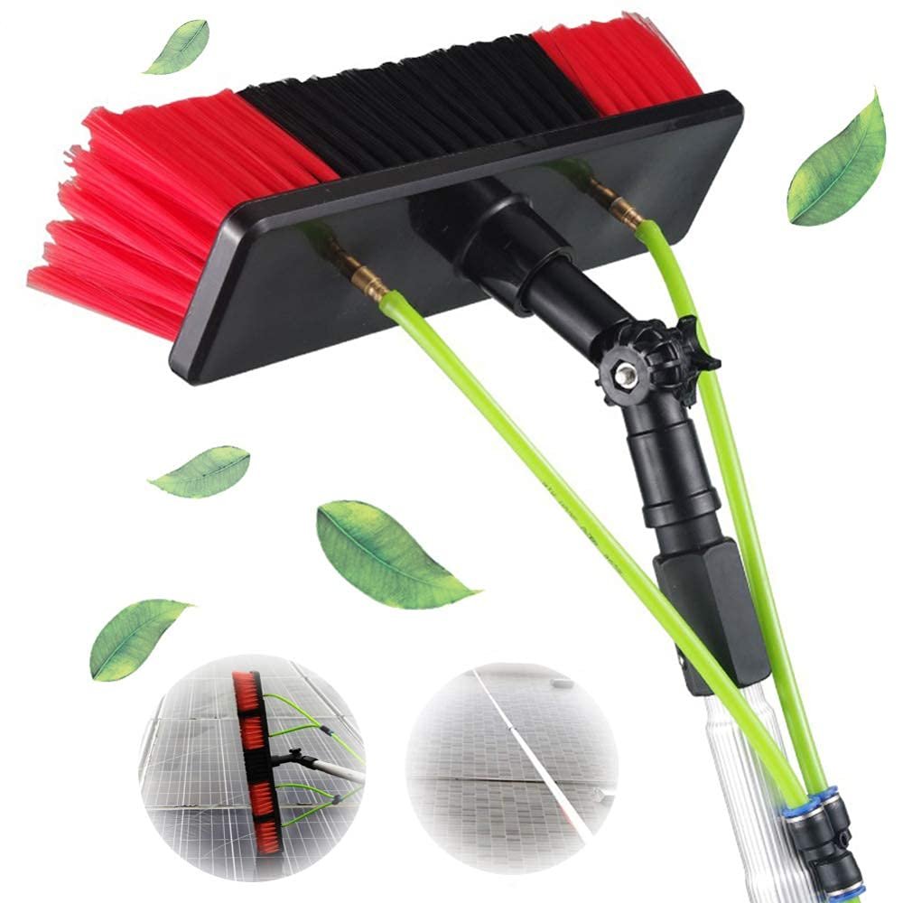 Extendable Window Cleaning Pole Set with Brush Head for Solar Panels