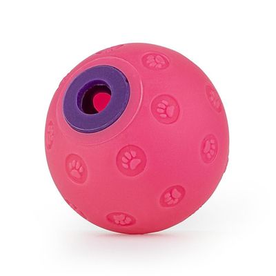 Happet Treat Ball for Dogs, 7.5 cm - Interactive Vinyl Toy with Paw-Shaped Nubs