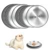 4-Pack 304 Stainless Steel Cat Bowls with Anti-Slip Mats view 1